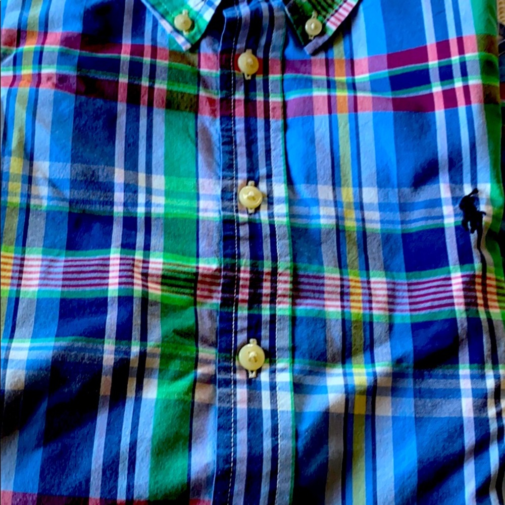 Boy button up long sleeve shirt